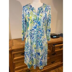 Style House Sz L Colorful Sea Inspired Lilly Pulitzer Inspired Sheath Dress